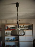 Vintage verstelbare hanglamp in perspex bloemmotief & chroom, Ophalen, Overige materialen, Gebruikt, 75 cm of meer