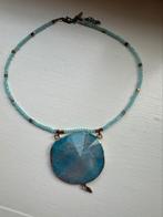 Prachtige ketting Mimi Scholer, Handtassen en Accessoires, Kettingen, Blauw, Ophalen of Verzenden, Zo goed als nieuw, Steen of Mineraal