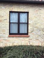 Ramen in meranti, Doe-het-zelf en Bouw, Ophalen, Raamkozijn, Zo goed als nieuw, Inclusief glas