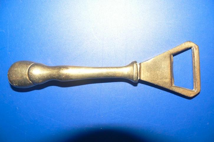 Décapsuleur vintage "Jambe de cheval" 1970 en laiton massif., Antiek en Kunst, Antiek | Brons en Koper, Koper, Ophalen of Verzenden