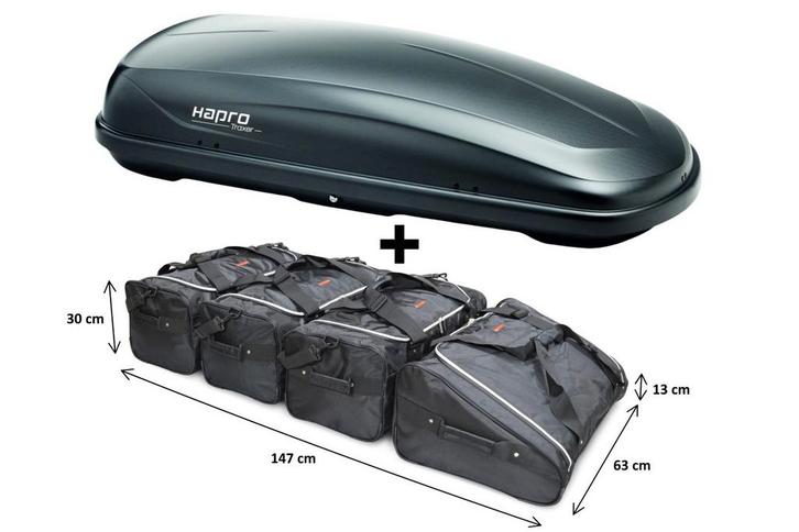 Hapro Traxer 5.6 Anthracite + Bagageset Topconditie!, Auto diversen, Dakkoffers, Zo goed als nieuw, Ophalen