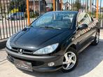 PEUGEOT 206CC CABRIOLET BOÎTE AUTOMATIQUE 77 000KM CARPASS, Auto's, Stof, Zwart, Cabriolet, Zwart