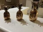 Decoratief setje van 3 koperen ananassen, Antiek en Kunst, Ophalen
