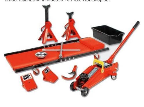 Brüder Mannesmann garage set (10-delig)Zo goed als nieuw, Doe-het-zelf en Bouw, Gereedschapskisten, Zo goed als nieuw, Ophalen of Verzenden