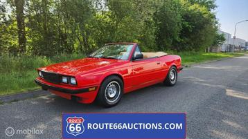 Maserati Biturbo cabriolet 1987 | Route 66 Auctions, Autos, Oldtimers & Ancêtres, Intérieur cuir, Entreprise, Boîte manuelle, Autre carrosserie