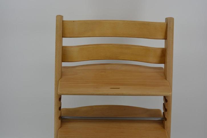 Stokke Tripp Trapp beuken naturel in nieuwstaat, Kinderen en Baby's, Kinderstoelen, Gebruikt, Meegroeistoel, Aanschuifbaar, Afneembaar eetblad