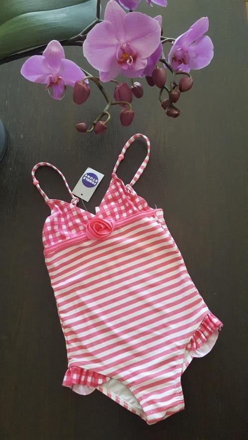 Roze wit gestreept badpak met verstelbare bandjes maat 116 N, Kinderen en Baby's, Kinderkleding | Kinder-zwemkleding, Nieuw, Badpak