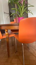Vintage oranje keuken stoelen, Antiek en Kunst, Antiek | Meubels | Stoelen en Sofa's, Ophalen