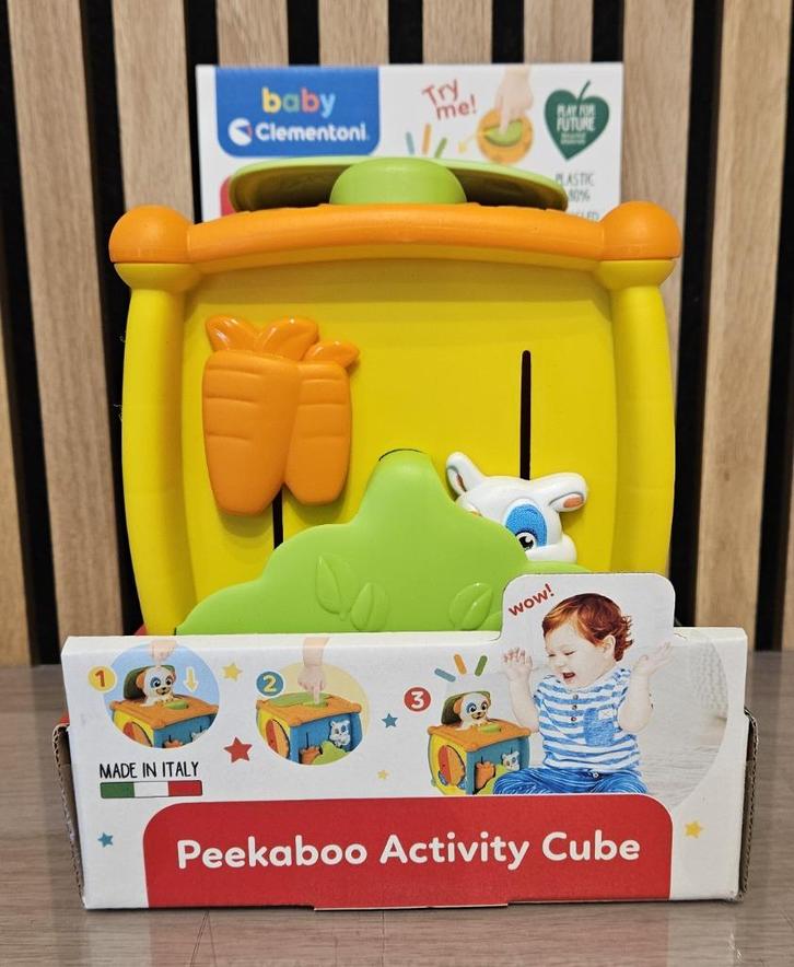 Peekaboo Activity Cube - Clementoni - 10-36m NIEUW, Kinderen en Baby's, Speelgoed | Babyspeelgoed, Nieuw, Overige typen, Ophalen of Verzenden