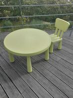 Ikea-tafel voor kinderen + 1 stoel, Plastic, Rond, Gebruikt, Ophalen
