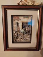 Set van 3 originele Anton Pieck prenten in lijst, Antiek en Kunst, Kunst | Tekeningen en Fotografie, Ophalen of Verzenden
