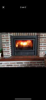 Houtkachel met ventilatoren, Huis en Inrichting, Ophalen, Gebruikt, Inbouwhaard, Houthaard