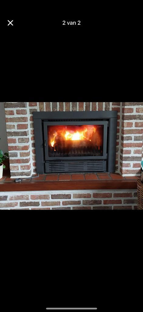 Houtkachel met ventilatoren, Huis en Inrichting, Haarden, Gebruikt, Houthaard, Ophalen