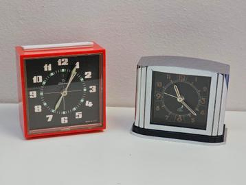 2 réveil Art Deco JAZ Vintage Garant DDR horloge, Enlèvement, Utilisé, Analogique