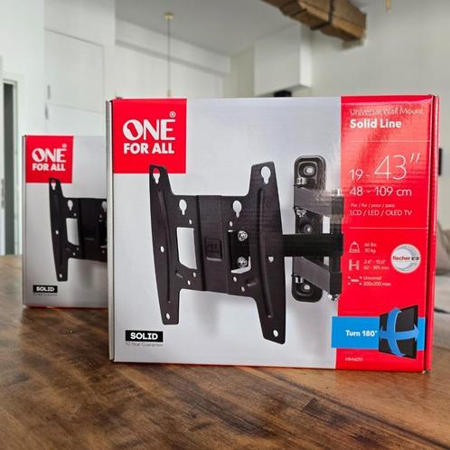 2 tv Muurbeugels | 19"-43" | One For All WM4251 | 180 graden, Audio, Tv en Foto, Afstandsbedieningen, Nieuw, Origineel, Tv, Ophalen