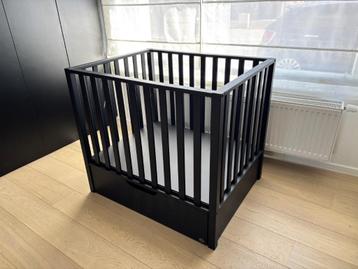 TWF Box park met lade zwart, Enlèvement, Comme neuf, Rectangulaire, Tapis de parc