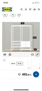 Elvarli kledingkast IKEA, 150 tot 200 cm, 50 tot 75 cm, Zo goed als nieuw, Met hangruimte