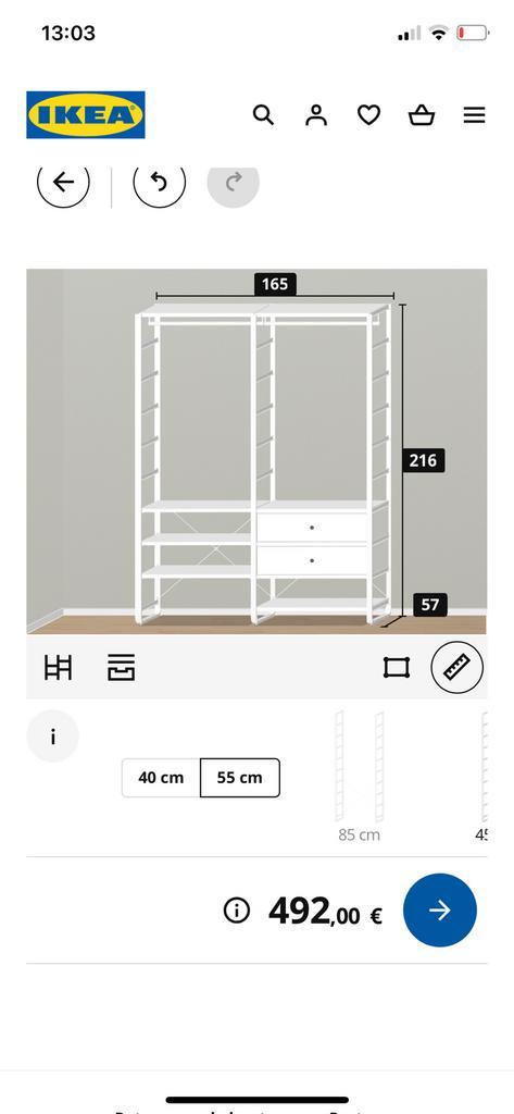Armoire Elvarli IKEA, Maison & Meubles, Armoires | Penderies & Garde-robes, Comme neuf, 200 cm ou plus, 150 à 200 cm, 50 à 75 cm