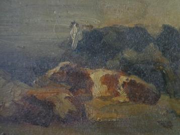 schilderij Albert Van Dyck Koeien (verzameling Staf De Smedt