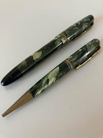 VINTAGE Eversharp GOUDEN 14K-nip vulpen + potlood., Enlèvement ou Envoi, Stylo