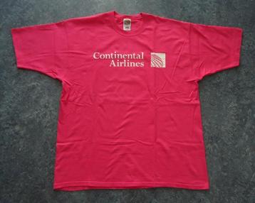 T-shirt van Fruit Of The Loom met print Continental Airlines beschikbaar voor biedingen