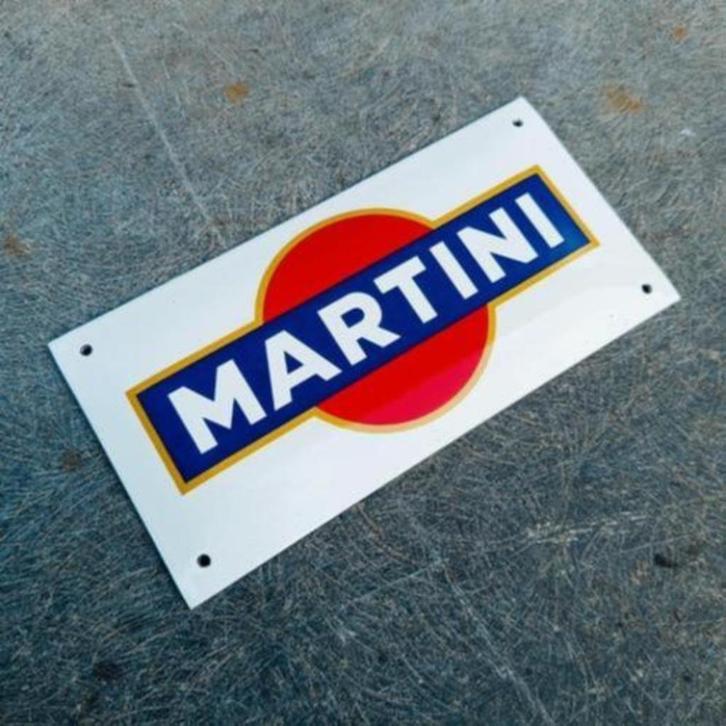 Emaille Schild MARTINI Reclamebord Plaque Vintage Italië 70s, Verzamelen, Merken en Reclamevoorwerpen, Gebruikt, Reclamebord, Verzenden