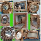 Spiegels in Teak., Huis en Inrichting, Woonaccessoires | Spiegels, Ophalen, Nieuw