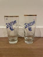 Duo Safir glazen, Verzamelen, Glas en Drinkglazen, Ophalen, Gebruikt, Bierglas