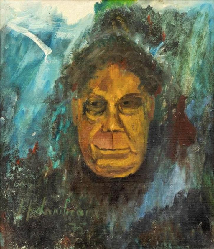 Jef Lambraux?: Portret Felix Timmermans 1975 (O/D, 71x 81cm), Antiek en Kunst, Kunst | Litho's en Zeefdrukken, Ophalen of Verzenden