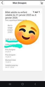 Billet Aquatique Bellewaerde, Tickets en Kaartjes