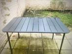 Table jardin en acier inoxydable, Tuin en Terras, Tuinsets en Loungesets, Ophalen, Gebruikt, Inox, 4 zitplaatsen