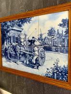2x Tegeltableau 6 tegels JC Hunnink in delfts blauw, Ophalen