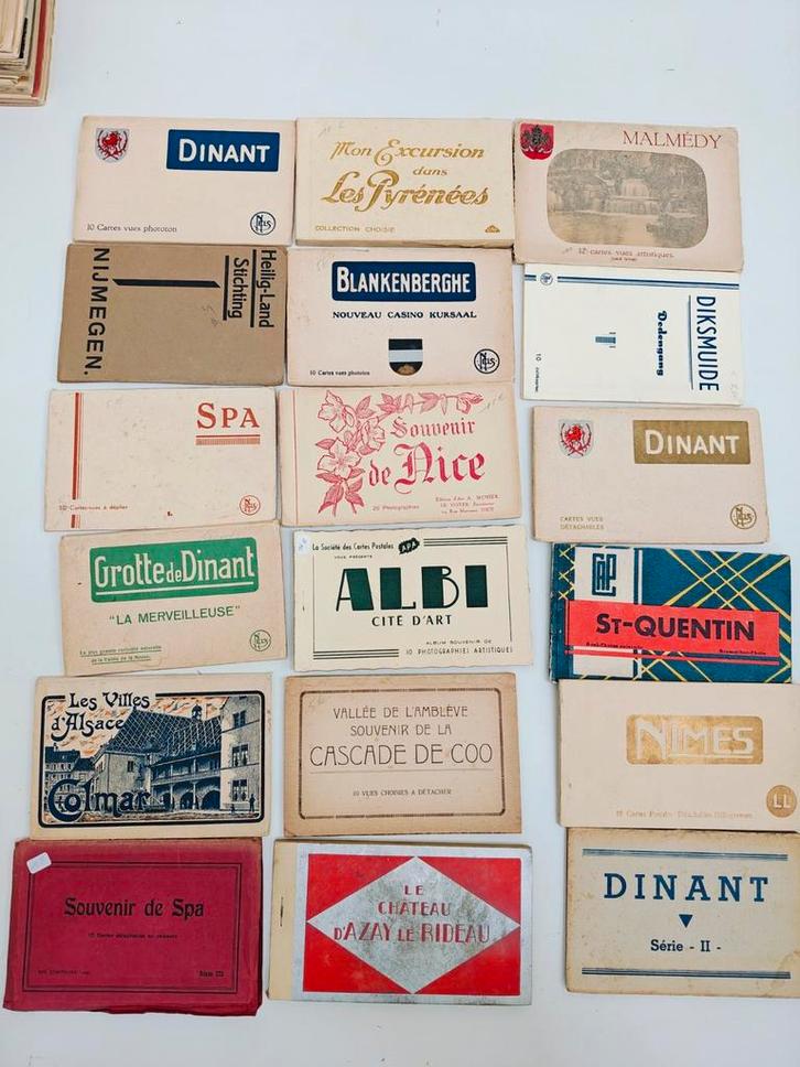 Grote lot oude souvenir boekjes met ansichtkaarten 45st, Verzamelen, Postkaarten | België, Ophalen of Verzenden