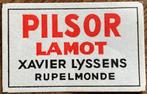 PILSOR LAMOT/RUPELMONDE oud etiket, Verzamelen, Merken en Reclamevoorwerpen, Ophalen of Verzenden, Zo goed als nieuw, Overige typen