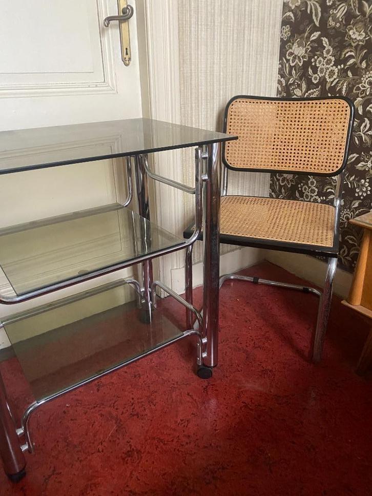 stoel, Huis en Inrichting, Stoelen, Gebruikt, Eén, Metaal, Riet of Rotan, Ophalen