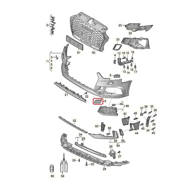 CACHE LAVE PHARE DROIT AUDI RS3 8V (16-19) - ORIGINE AUDI, Autos : Divers, Tuning & Styling, Enlèvement