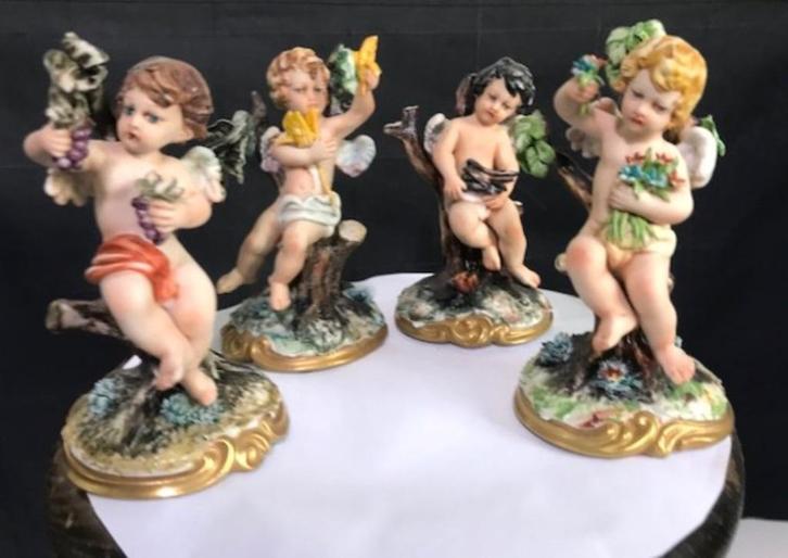 Putti Cherubijn Capodimonte 4 Seizoenen Collectie💎😍👌🤗😎, Antiek en Kunst, Kunst | Beelden en Houtsnijwerken, Ophalen of Verzenden