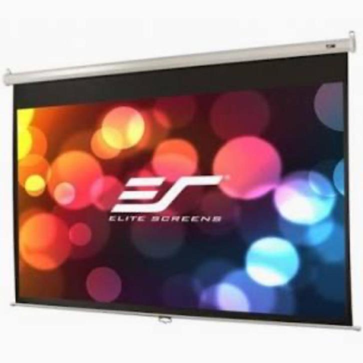 Elite Screens M120XWH2 (16:9) 282 x 176, Audio, Tv en Foto, Projectieschermen, Zo goed als nieuw, Handmatig, Ophalen