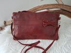 Handtasje crossbody bordeaux leder, Ophalen of Verzenden, Zo goed als nieuw, Rood, Avondtasje