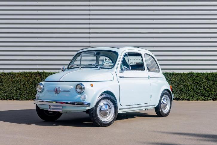 Fiat 500D Trasformabile BTW-wagen, Auto's, Fiat, Bedrijf, Te koop, Benzine, Cabriolet, 2 deurs, Handgeschakeld, Groen, Bruin, Kunstmatig leder