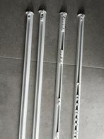 Gordijnrails wit (4 stuks) + 2 semitransparante gordijnen, Ophalen, 200 cm of meer, Wit, Neutraal