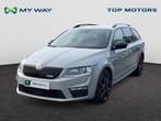 Skoda Octavia Combi RS RS*AUTOMAAT*230PK*GPS*SENSOREN*BI-XEN, Auto's, Automaat, Break, Zilver of Grijs, Lederen bekleding