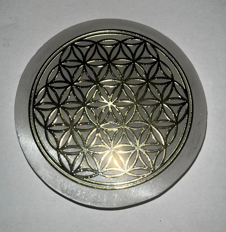 Seleniet Oplaadplaat - 56gram - Diameter 65mm, Verzamelen, Mineralen en Fossielen, Mineraal, Ophalen of Verzenden