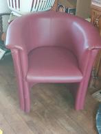 fauteuil bordeaux, Ophalen, Gebruikt, Leer