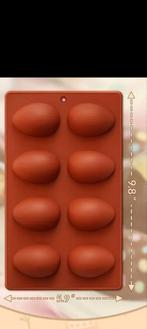 Siliconen bakvorm – ovaal / ei-vorm (8 holtes)  8,65€j, Ophalen of Verzenden, Bakvorm