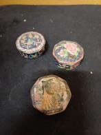 3 petites boîte porcelaine, Antiek en Kunst, Antiek | Woonaccessoires, Ophalen of Verzenden