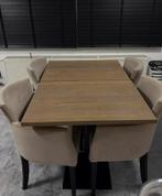 Tafel + 4 stoelen, Huis en Inrichting, Ophalen of Verzenden, Zo goed als nieuw