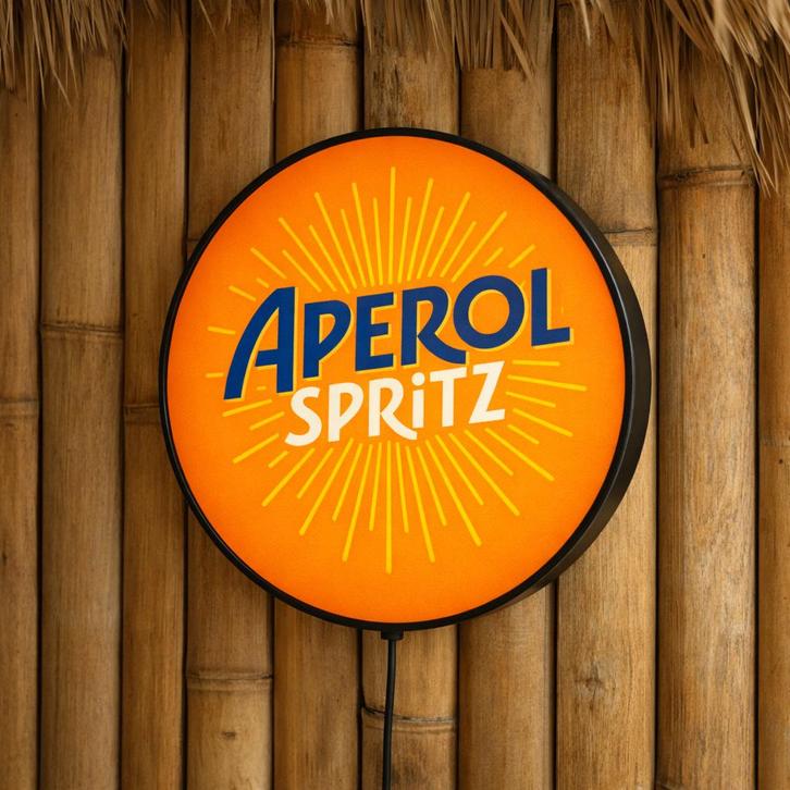 Aperol Spritz LED Lightbox – 23 cm, Collections, Marques & Objets publicitaires, Neuf, Table lumineuse ou lampe (néon), Envoi