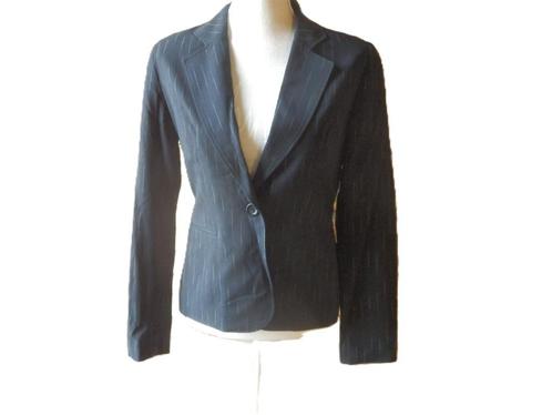 (96)- veste femme t.38 noir rayé - influx -, Kleding | Dames, Jassen | Zomer, Zo goed als nieuw, Maat 38/40 (M), Zwart, Ophalen of Verzenden