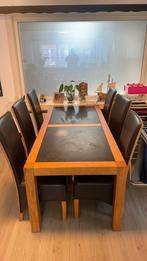 Eettafel met 6 stoelen., Huis en Inrichting, Ophalen, Gebruikt, 4 tot 6 stoelen